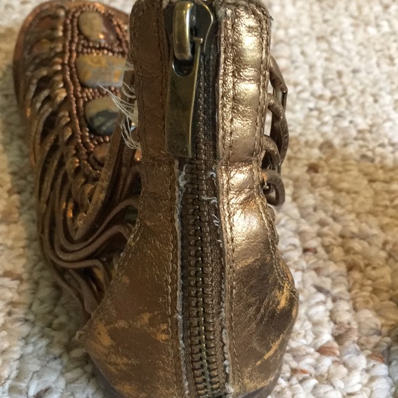 San Edelman gold sandals - Picture 2 of 5